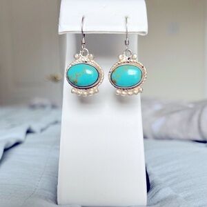 Sterling Silver & Turquoise Southwest Dangle Earrings